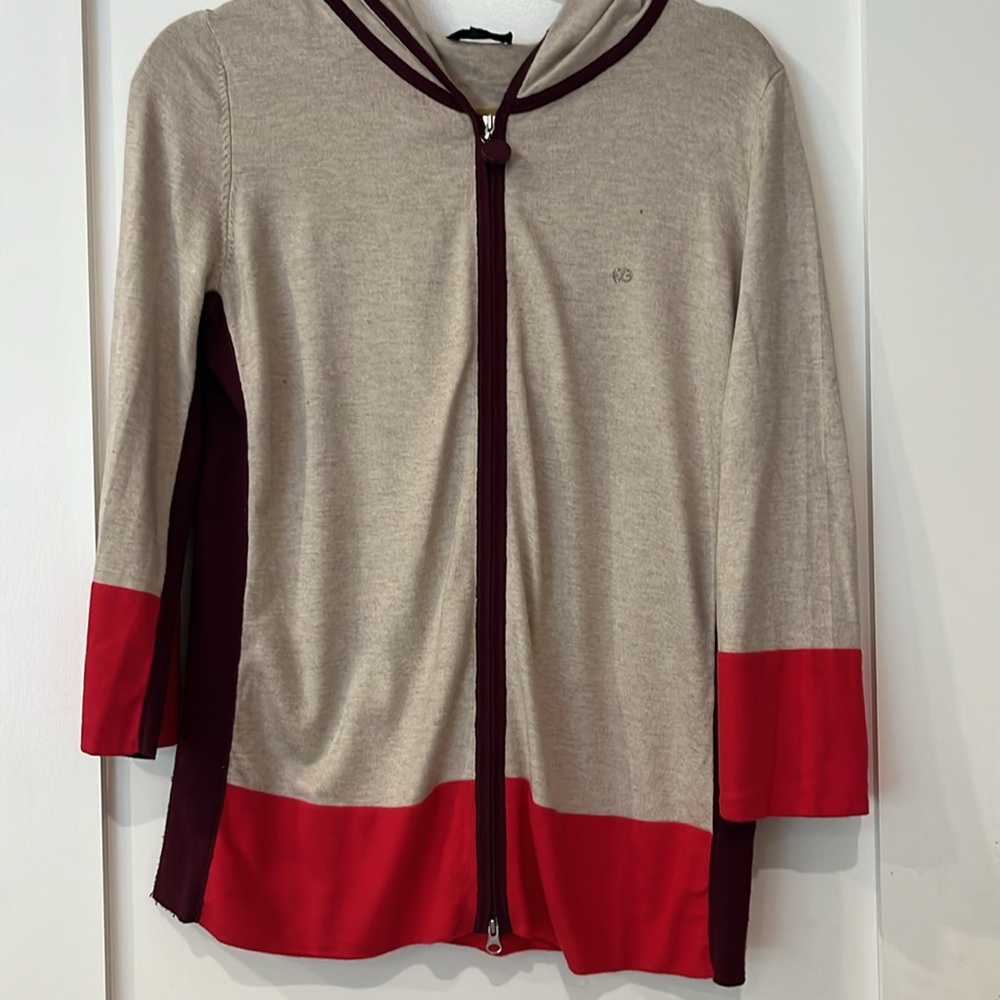 2 Piece Color Block Designer Sweater Set - image 2